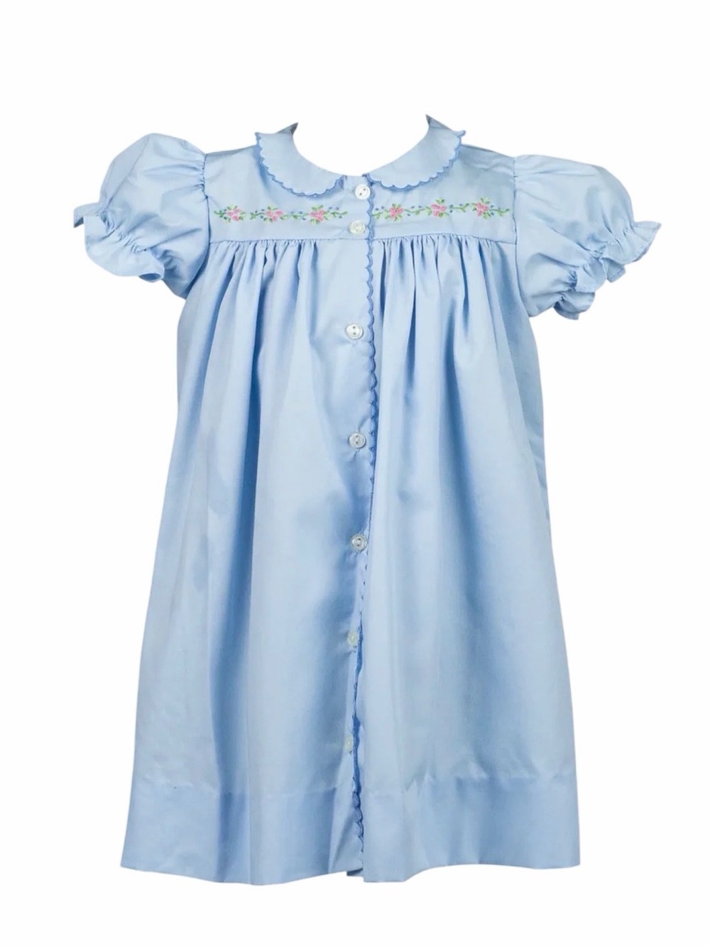 The Proper Peony Girls Blue Rose Garden Ingrid Dress 4T